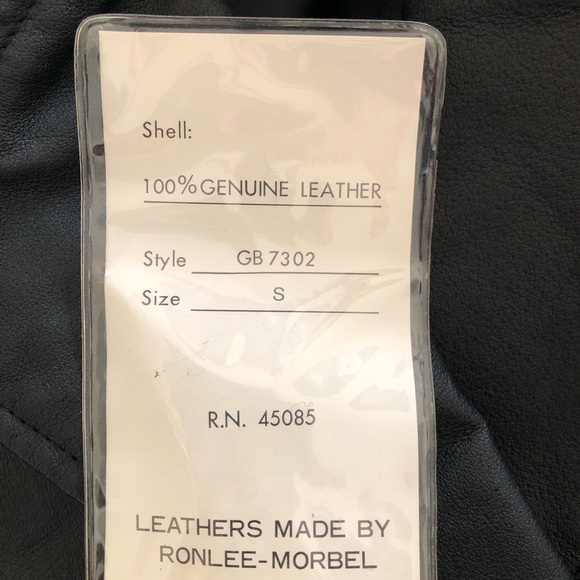 Greg Bell Black Leather Double-Breasted & Fully Lined Coat Style GB7302 Size S - Picture 12 of 12